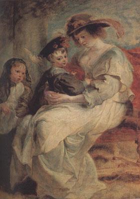 Helena Fourment with Two of ber Cbildren (mk01), Peter Paul Rubens